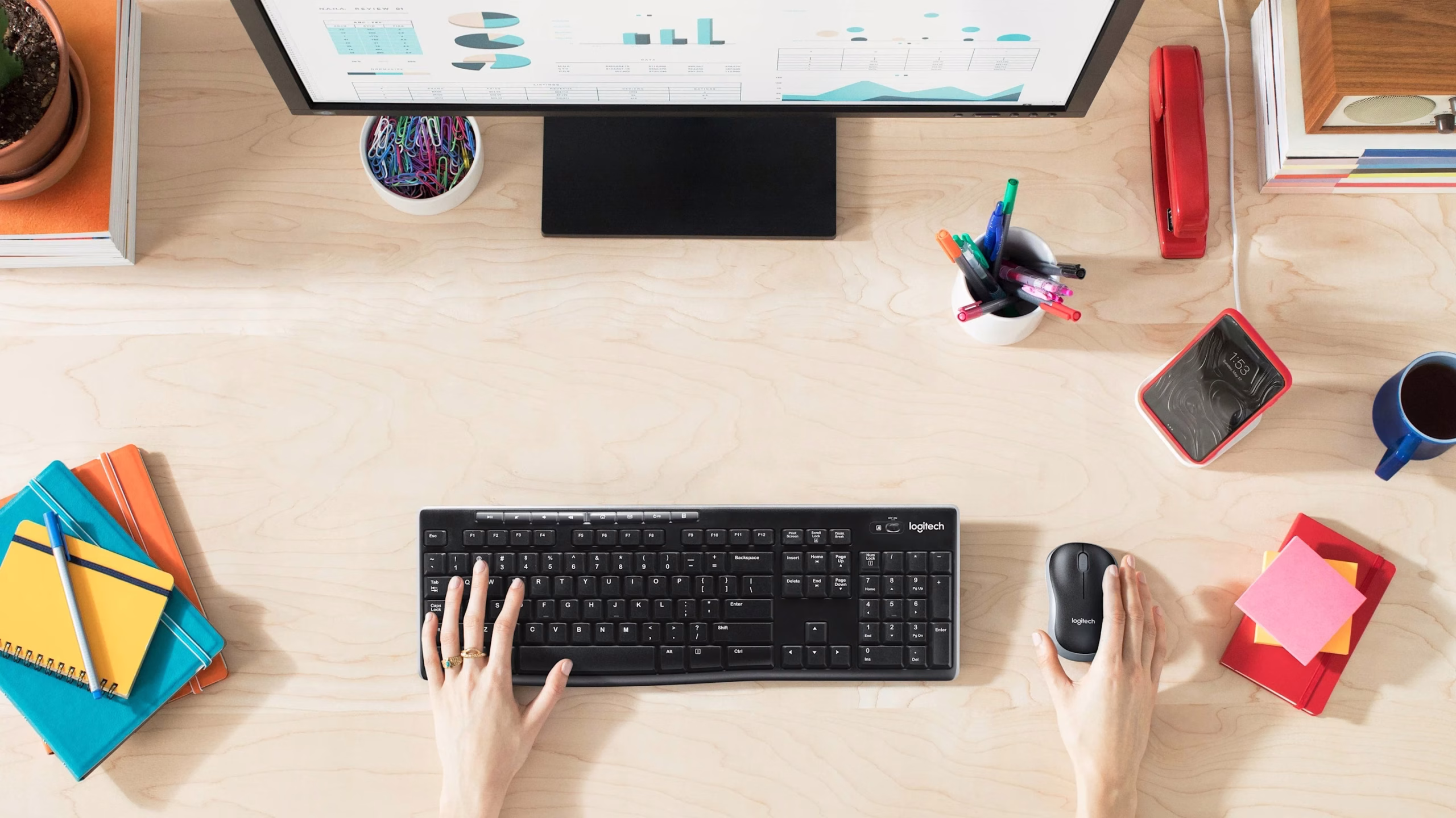کیبورد و ماوس بیسیم لاجیتک مدل Logitech MK270